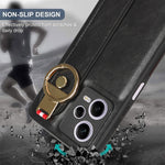 Custodia per telefono posteriore in pelle con cinturino, For Redmi Note 12 Pro 5G Global, For Xiaomi Poco X5 Pro 5G, For Xiaomi Redmi 12C / Poco C55, For Xiaomi Redmi K60 / K60 Pro