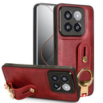 Custodia per telefono posteriore in pelle con cinturino, For Xiaomi 14 Ultra, For Xiaomi Redmi 13C 4G/Poco C65, For Xiaomi 14 Pro, For Xiaomi 14