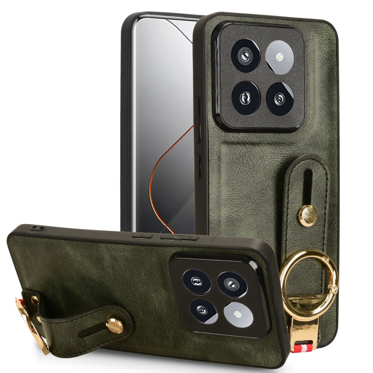 Custodia per telefono posteriore in pelle con cinturino, For Xiaomi 14 Ultra, For Xiaomi Redmi 13C 4G/Poco C65, For Xiaomi 14 Pro, For Xiaomi 14
