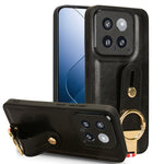 Custodia per telefono posteriore in pelle con cinturino, For Xiaomi 14 Ultra, For Xiaomi Redmi 13C 4G/Poco C65, For Xiaomi 14 Pro, For Xiaomi 14