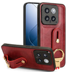Custodia per telefono posteriore in pelle con cinturino, For Xiaomi 14 Ultra, For Xiaomi Redmi 13C 4G/Poco C65, For Xiaomi 14 Pro, For Xiaomi 14