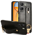 Custodia per telefono posteriore in pelle con cinturino, For Xiaomi 14 Ultra, For Xiaomi Redmi 13C 4G/Poco C65, For Xiaomi 14 Pro, For Xiaomi 14