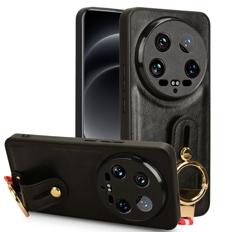 Custodia per telefono posteriore in pelle con cinturino, For Xiaomi 14 Ultra, For Xiaomi Redmi 13C 4G/Poco C65, For Xiaomi 14 Pro, For Xiaomi 14