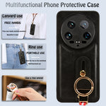 Custodia per telefono posteriore in pelle con cinturino, For Xiaomi 14 Ultra, For Xiaomi Redmi 13C 4G/Poco C65, For Xiaomi 14 Pro, For Xiaomi 14
