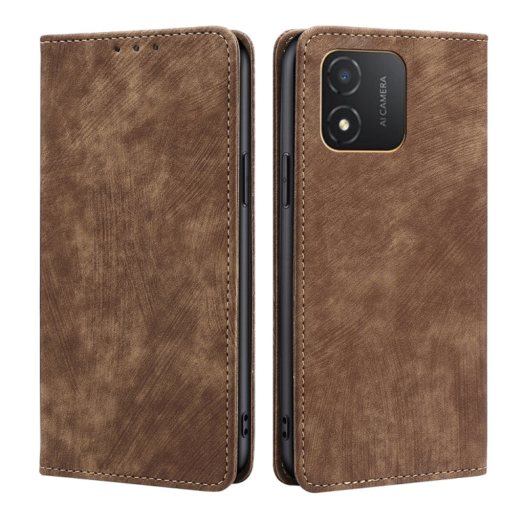 Custodia per telefono in pelle magnetica con spazzola antifurto RFID, For Honor Magic5, For Honor Magic5 Pro, For Honor X5 4G, For Honor X40