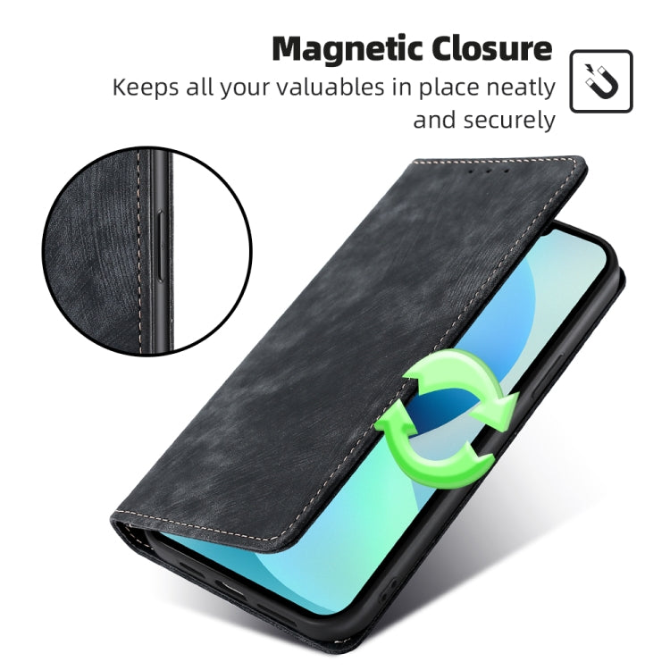 Custodia per telefono in pelle magnetica con spazzola antifurto RFID, For Infinix Hot 12i, For Tecno Camon 19 Neo, For Infinix Hot 20 4G, For Tecno Camon 19 / 19 Pro