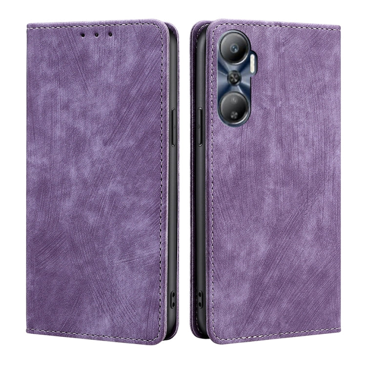 Custodia per telefono in pelle magnetica con spazzola antifurto RFID, For Infinix Hot 12i, For Tecno Camon 19 Neo, For Infinix Hot 20 4G, For Tecno Camon 19 / 19 Pro