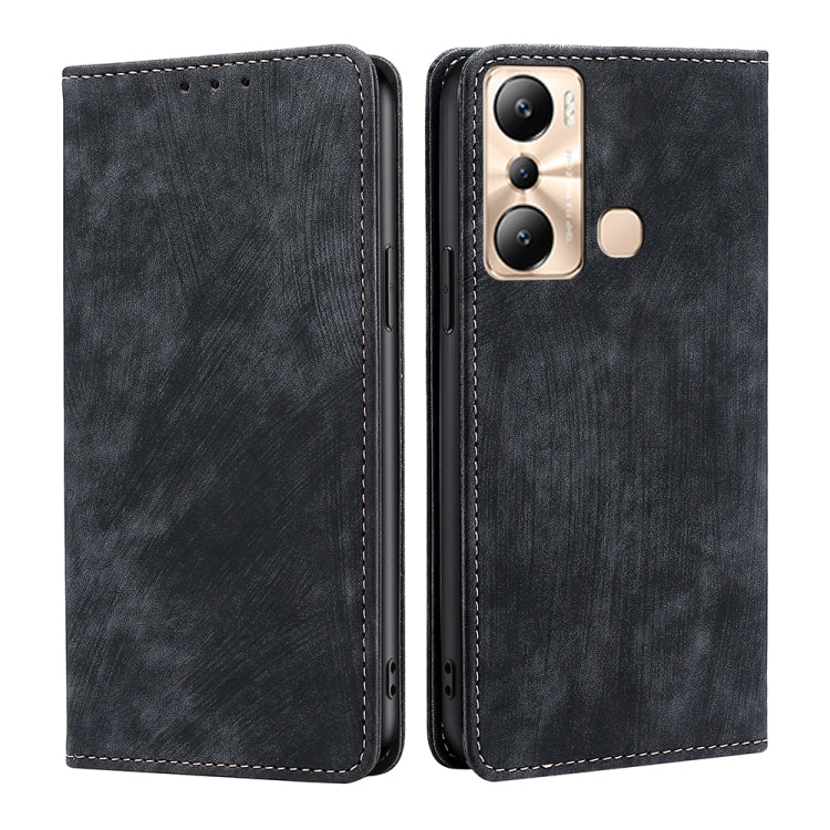 Custodia per telefono in pelle magnetica con spazzola antifurto RFID, For Infinix Hot 20i, For Tecno Pop 6 Pro, For Infinix Hot 20S, For Infinix Note 10 Pro