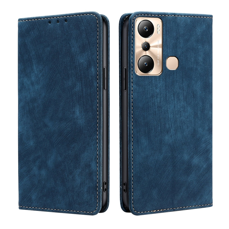 Custodia per telefono in pelle magnetica con spazzola antifurto RFID, For Infinix Hot 20i, For Tecno Pop 6 Pro, For Infinix Hot 20S, For Infinix Note 10 Pro