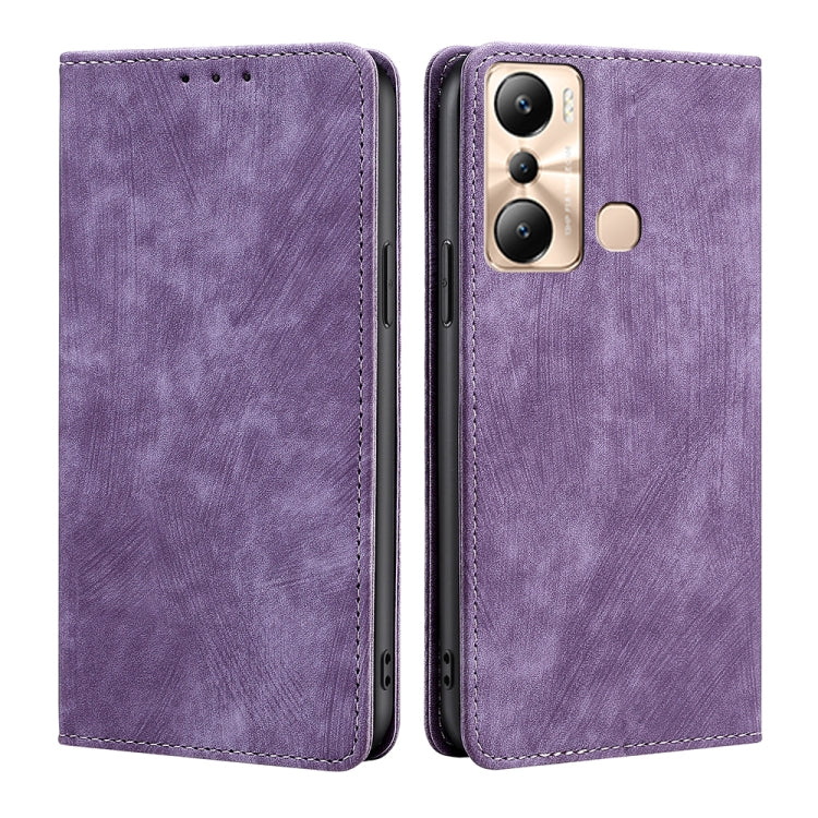Custodia per telefono in pelle magnetica con spazzola antifurto RFID, For Infinix Hot 20i, For Tecno Pop 6 Pro, For Infinix Hot 20S, For Infinix Note 10 Pro