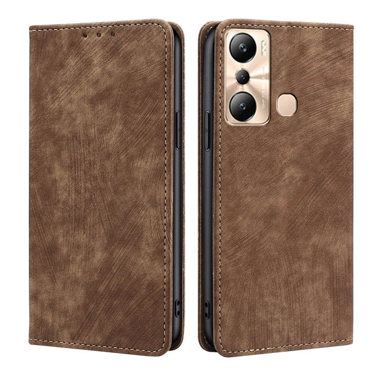 Custodia per telefono in pelle magnetica con spazzola antifurto RFID, For Infinix Hot 20i, For Tecno Pop 6 Pro, For Infinix Hot 20S, For Infinix Note 10 Pro