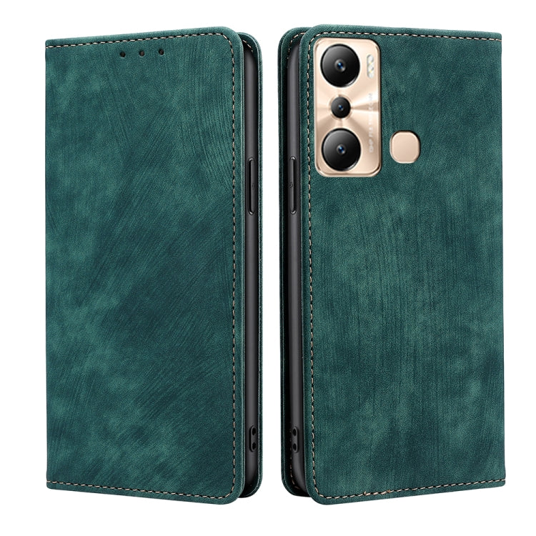 Custodia per telefono in pelle magnetica con spazzola antifurto RFID, For Infinix Hot 20i, For Tecno Pop 6 Pro, For Infinix Hot 20S, For Infinix Note 10 Pro