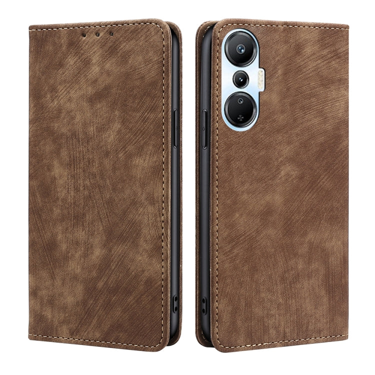 Custodia per telefono in pelle magnetica con spazzola antifurto RFID, For Infinix Hot 20i, For Tecno Pop 6 Pro, For Infinix Hot 20S, For Infinix Note 10 Pro