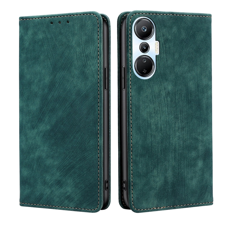 Custodia per telefono in pelle magnetica con spazzola antifurto RFID, For Infinix Hot 20i, For Tecno Pop 6 Pro, For Infinix Hot 20S, For Infinix Note 10 Pro