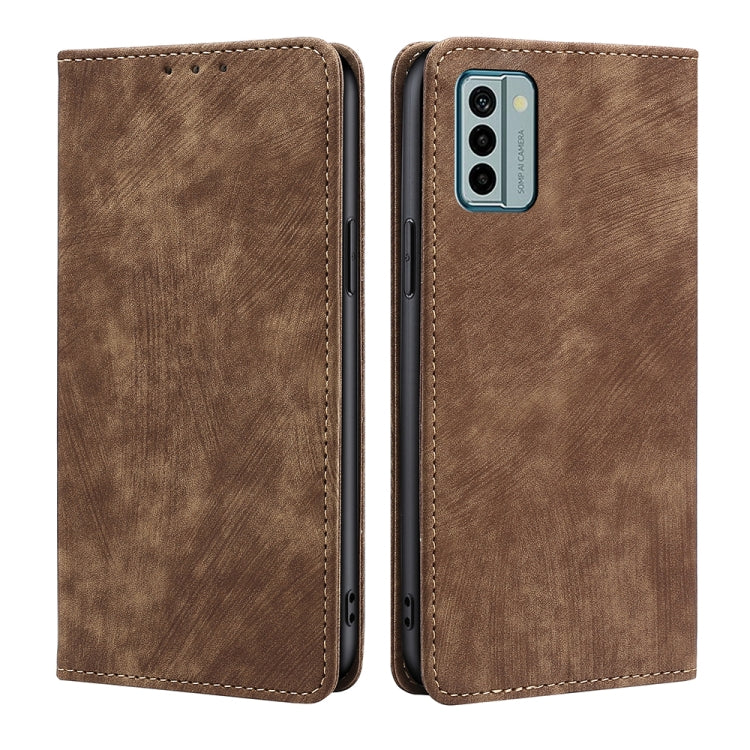 Custodia per telefono in pelle magnetica con spazzola antifurto RFID, For Motorola Moto G Power 2023, For Nokia G22, For OnePlus Ace 2V 5G, For OPPO Find X6 5G
