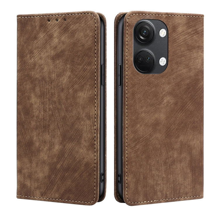 Custodia per telefono in pelle magnetica con spazzola antifurto RFID, For Motorola Moto G Power 2023, For Nokia G22, For OnePlus Ace 2V 5G, For OPPO Find X6 5G