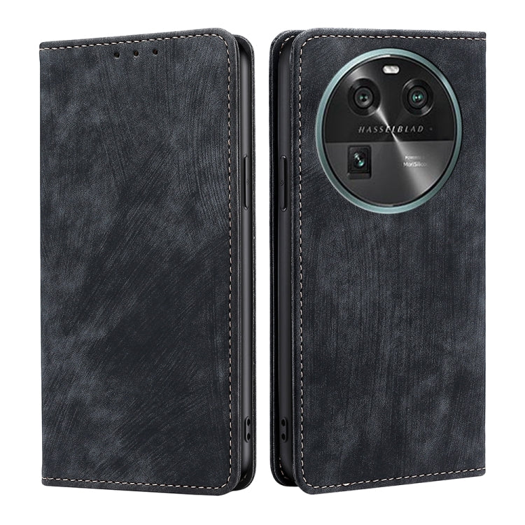 Custodia per telefono in pelle magnetica con spazzola antifurto RFID, For Motorola Moto G Power 2023, For Nokia G22, For OnePlus Ace 2V 5G, For OPPO Find X6 5G