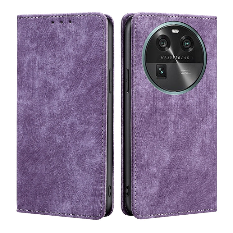 Custodia per telefono in pelle magnetica con spazzola antifurto RFID, For Motorola Moto G Power 2023, For Nokia G22, For OnePlus Ace 2V 5G, For OPPO Find X6 5G
