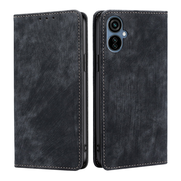 Custodia per telefono in pelle magnetica con spazzola antifurto RFID, For Infinix Hot 12i, For Tecno Camon 19 Neo, For Infinix Hot 20 4G, For Tecno Camon 19 / 19 Pro