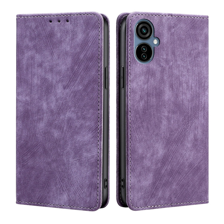 Custodia per telefono in pelle magnetica con spazzola antifurto RFID, For Infinix Hot 12i, For Tecno Camon 19 Neo, For Infinix Hot 20 4G, For Tecno Camon 19 / 19 Pro