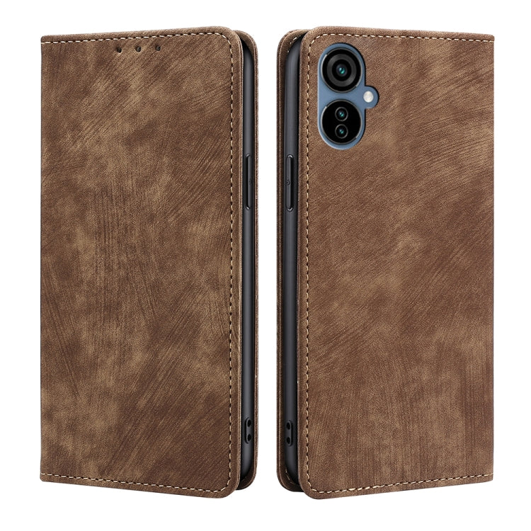 Custodia per telefono in pelle magnetica con spazzola antifurto RFID, For Infinix Hot 12i, For Tecno Camon 19 Neo, For Infinix Hot 20 4G, For Tecno Camon 19 / 19 Pro