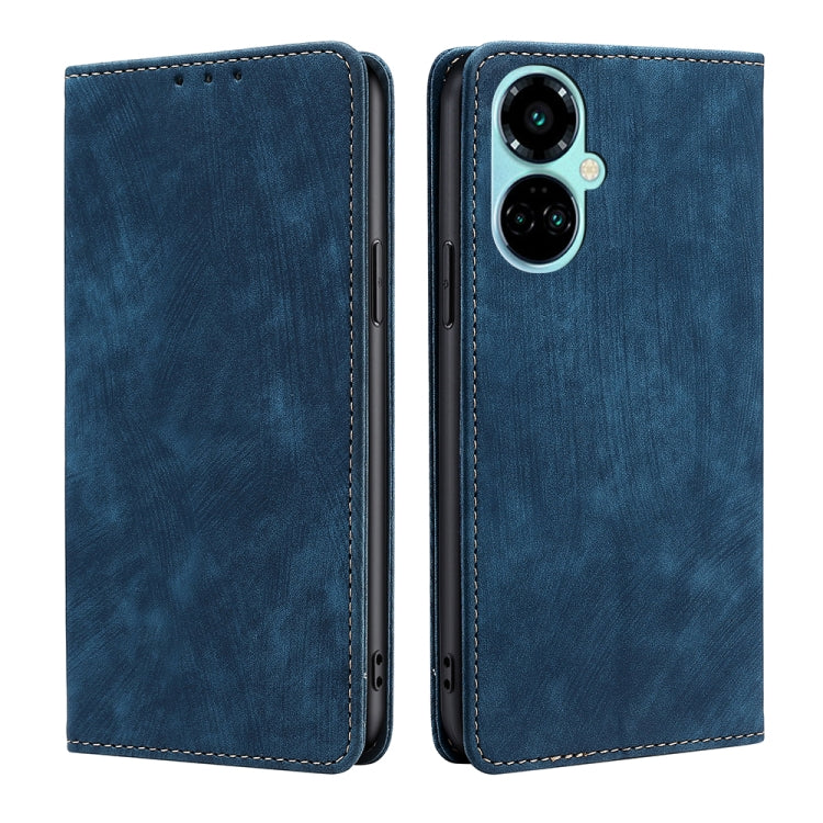 Custodia per telefono in pelle magnetica con spazzola antifurto RFID, For Infinix Hot 12i, For Tecno Camon 19 Neo, For Infinix Hot 20 4G, For Tecno Camon 19 / 19 Pro