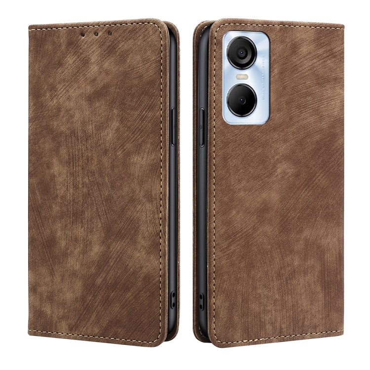 Custodia per telefono in pelle magnetica con spazzola antifurto RFID, For Infinix Hot 20i, For Tecno Pop 6 Pro, For Infinix Hot 20S, For Infinix Note 10 Pro