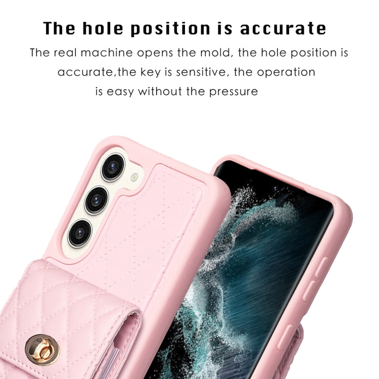 Custodia in pelle rombica a portafoglio per Samsung Galaxy S23+, S23 Ultra, S22