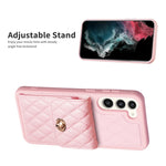 Custodia in pelle rombica a portafoglio per Samsung Galaxy S23+, S23 Ultra, S22