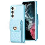 Custodia in pelle rombica a portafoglio per Samsung Galaxy S23+, S23 Ultra, S22