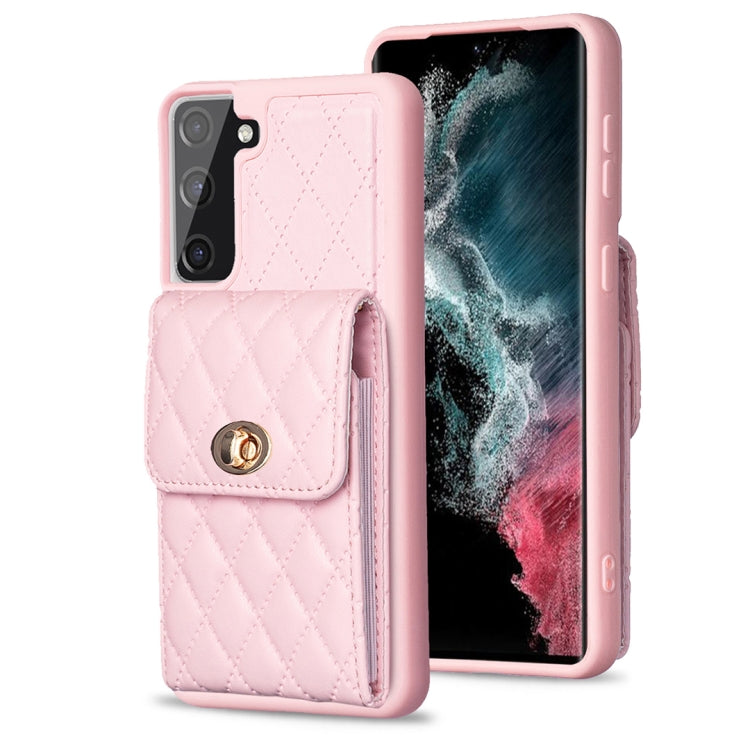 Custodia in pelle rombica a portafoglio per Samsung Galaxy S23+, S23 Ultra, S22