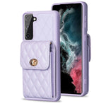 Custodia in pelle rombica a portafoglio per Samsung Galaxy S23+, S23 Ultra, S22