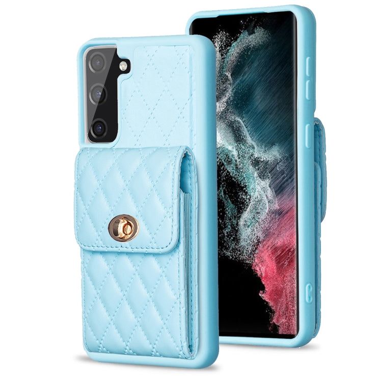 Custodia in pelle rombica a portafoglio per Samsung Galaxy S23+, S23 Ultra, S22