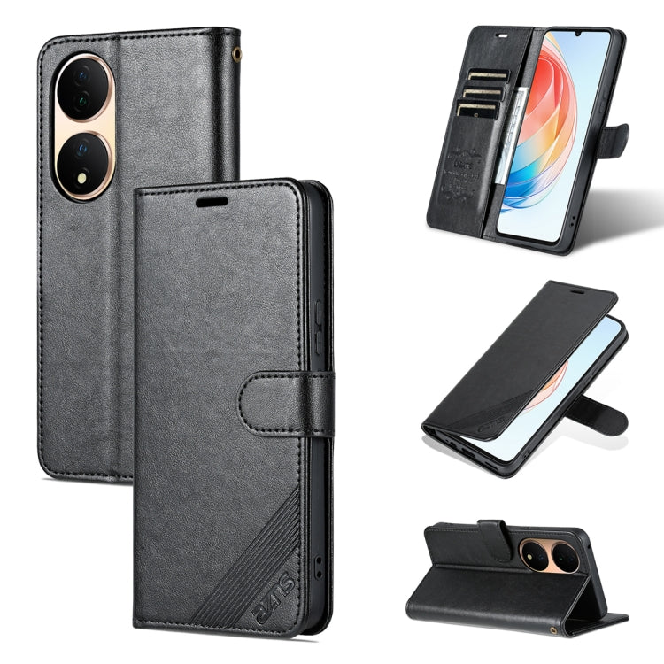 AZNS Custodia per cellulare in pelle di pecora con struttura in pelle di pecora, For vivo Y100, For Honor 70 Lite