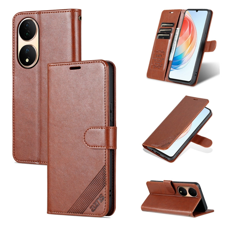 AZNS Custodia per cellulare in pelle di pecora con struttura in pelle di pecora, For vivo Y100, For Honor 70 Lite