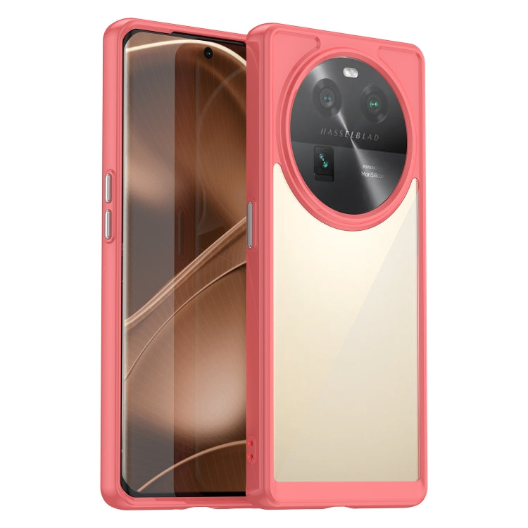 Custodia per telefono in acrilico + TPU serie colorata, For OPPO Find X6 5G