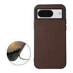 Custodia per telefono in PU con trama in fibra di carbonio, For Google Pixel 8, For Google Pixel 8 Pro