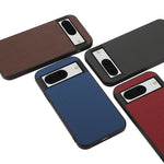 Custodia per telefono in PU con trama in fibra di carbonio, For Google Pixel 8, For Google Pixel 8 Pro