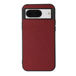 Custodia per telefono in PU con trama in fibra di carbonio, For Google Pixel 8, For Google Pixel 8 Pro