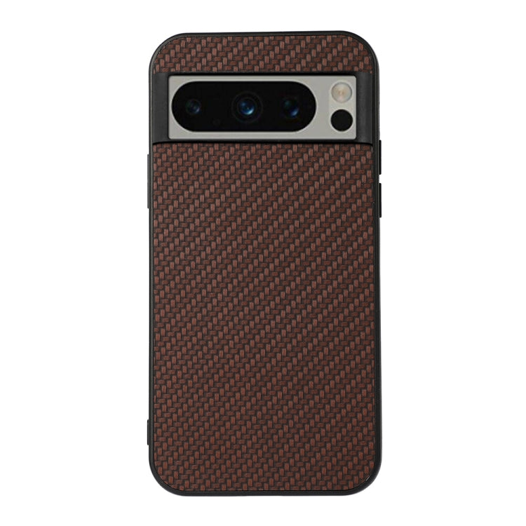 Custodia per telefono in PU con trama in fibra di carbonio, For Google Pixel 8, For Google Pixel 8 Pro
