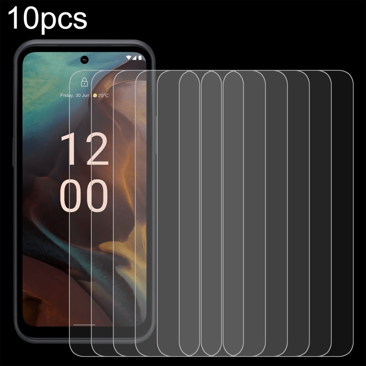 Pellicola in vetro temperato 10 pezzi 0,26 mm 9H 2,5D, For Nokia XR21 (10 PCS), For Blackview Oscal C70 (10 PCS)