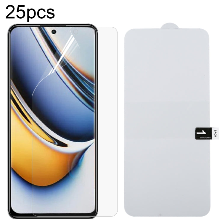 Pellicola idrogel antideflagrante per protezione schermo intero da 25 pezzi, For Realme P4R 5G, For Realme C100i 4G, For Realme C100x 4G, For Realme C100 5G, For Realme C100 4G, For Realme Narzo 100 Lite 5G, For Realme C51s, For Realme C71 India       ...