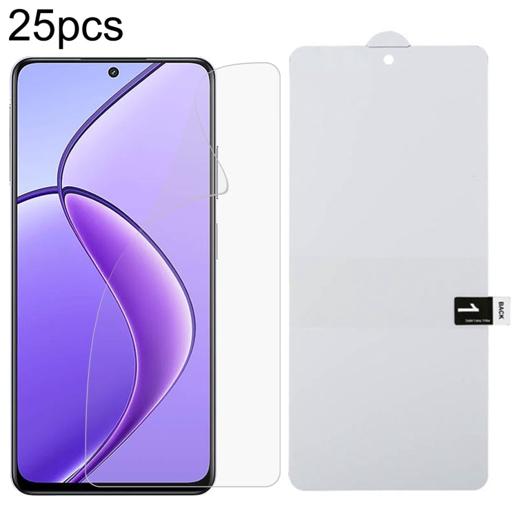 Pellicola idrogel antideflagrante per protezione schermo intero da 25 pezzi, For Realme P4R 5G, For Realme C100i 4G, For Realme C100x 4G, For Realme C100 5G, For Realme C100 4G, For Realme Narzo 100 Lite 5G, For Realme C51s, For Realme C71 India       ...