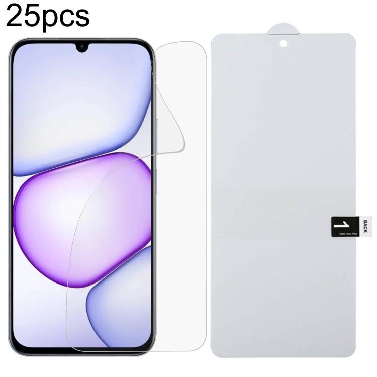 Pellicola idrogel antideflagrante per protezione schermo intero da 25 pezzi, For Realme P4R 5G, For Realme C100i 4G, For Realme C100x 4G, For Realme C100 5G, For Realme C100 4G, For Realme Narzo 100 Lite 5G, For Realme C51s, For Realme C71 India       ...