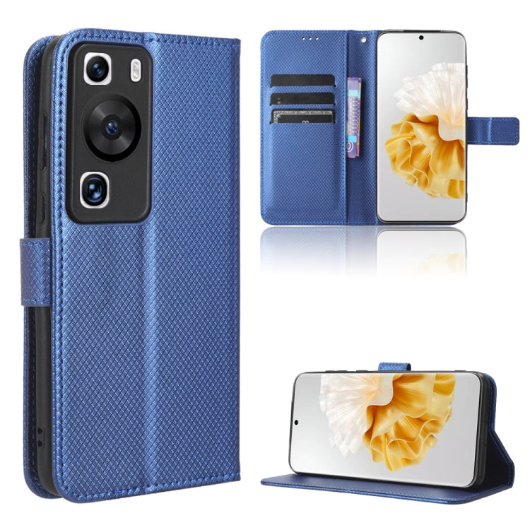 Custodia in pelle con trama a diamante per Huawei P60