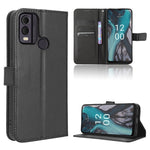 Custodia in pelle con trama a diamante per Nokia C22