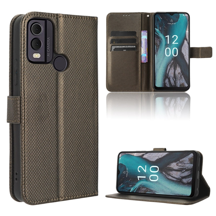 Custodia in pelle con trama a diamante per Nokia C22