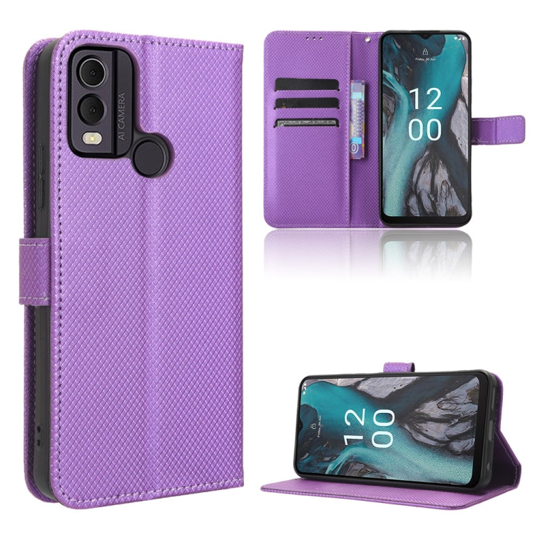 Custodia in pelle con trama a diamante per Nokia C22