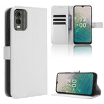 Custodia in pelle con trama a diamante per Nokia C22