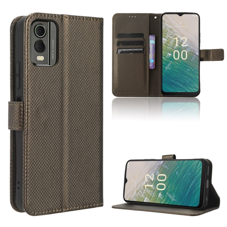 Custodia in pelle con trama a diamante per Nokia C22